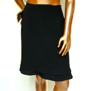 Like New Black Dress Ruffled Hem Skirt
